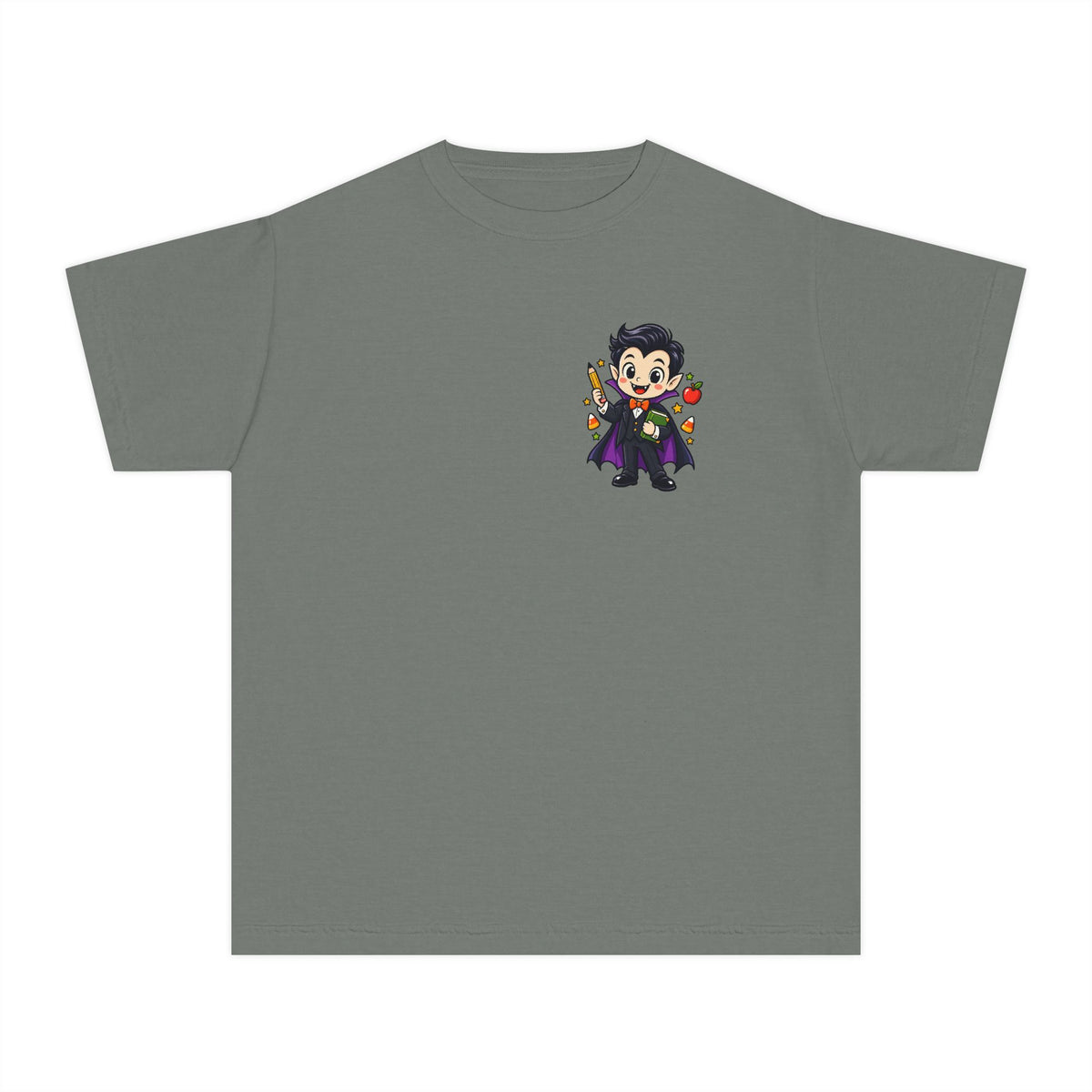 Vampire Trick-or-Treat Kids Tee — Cute Cartoon Vampire Halloween Shirt