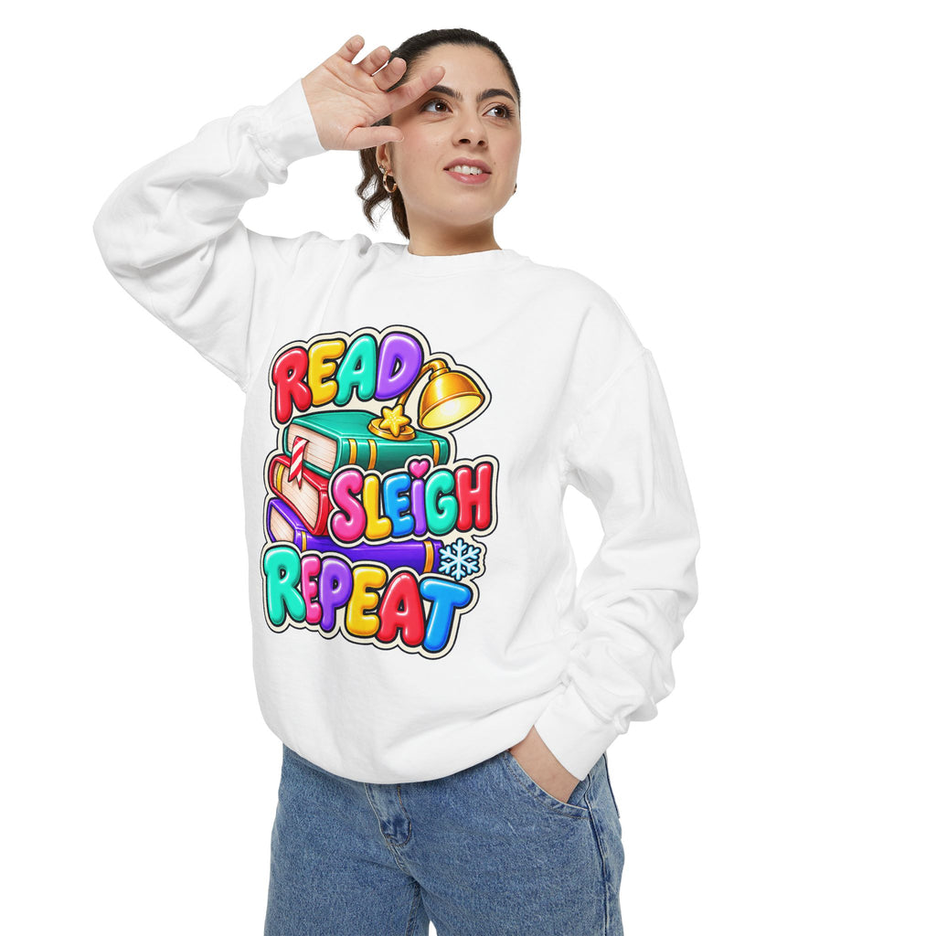 Read, Sleigh, Repeat Christmas Sweatshirt 📚🔔❄️