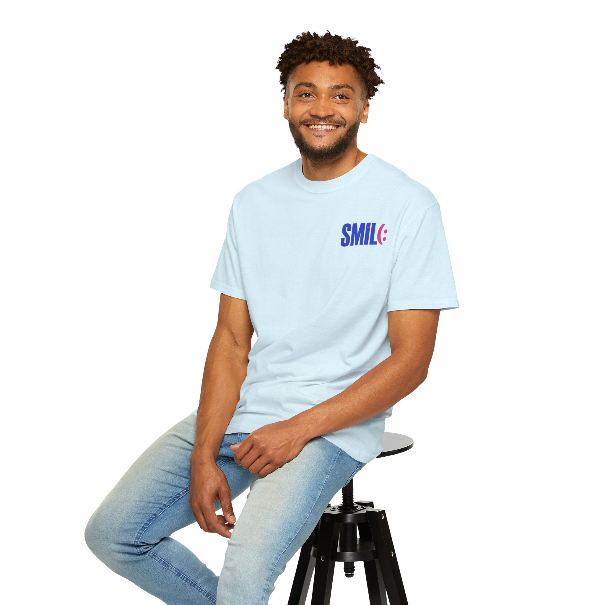 SMIL(: It’s Free Garment-Dyed Graphic Tee