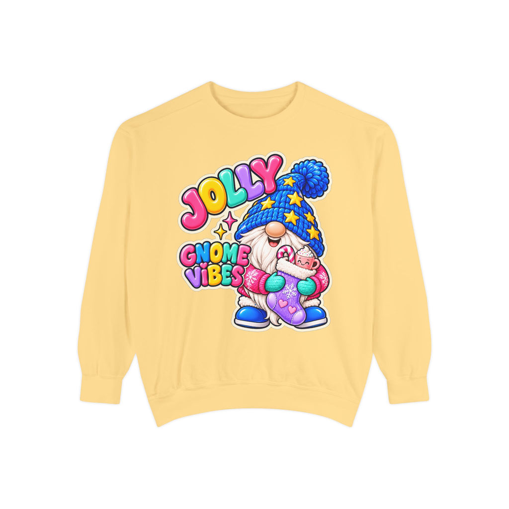 Jolly Gnome Vibes Christmas Sweatshirt
