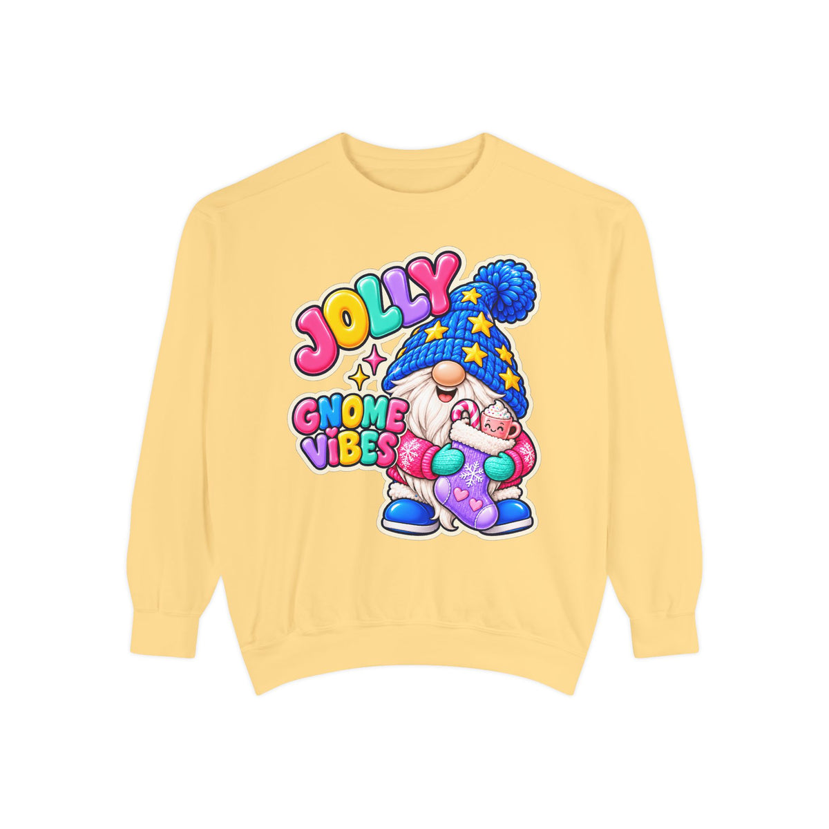 Jolly Gnome Vibes Christmas Sweatshirt