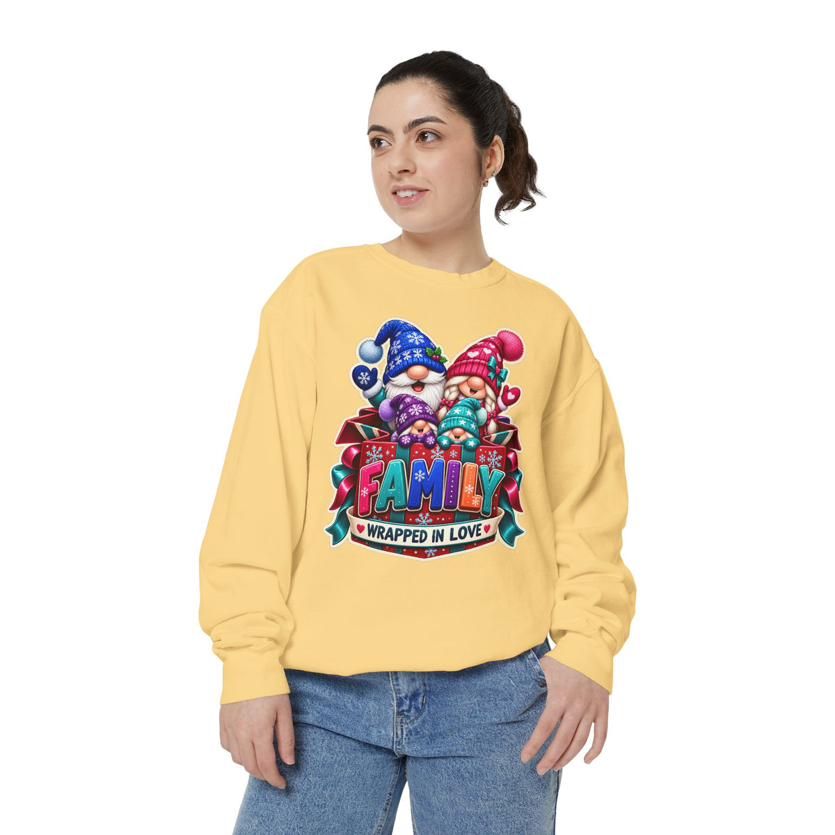 Family Wrapped in Gnome Love Christmas Sweatshirt