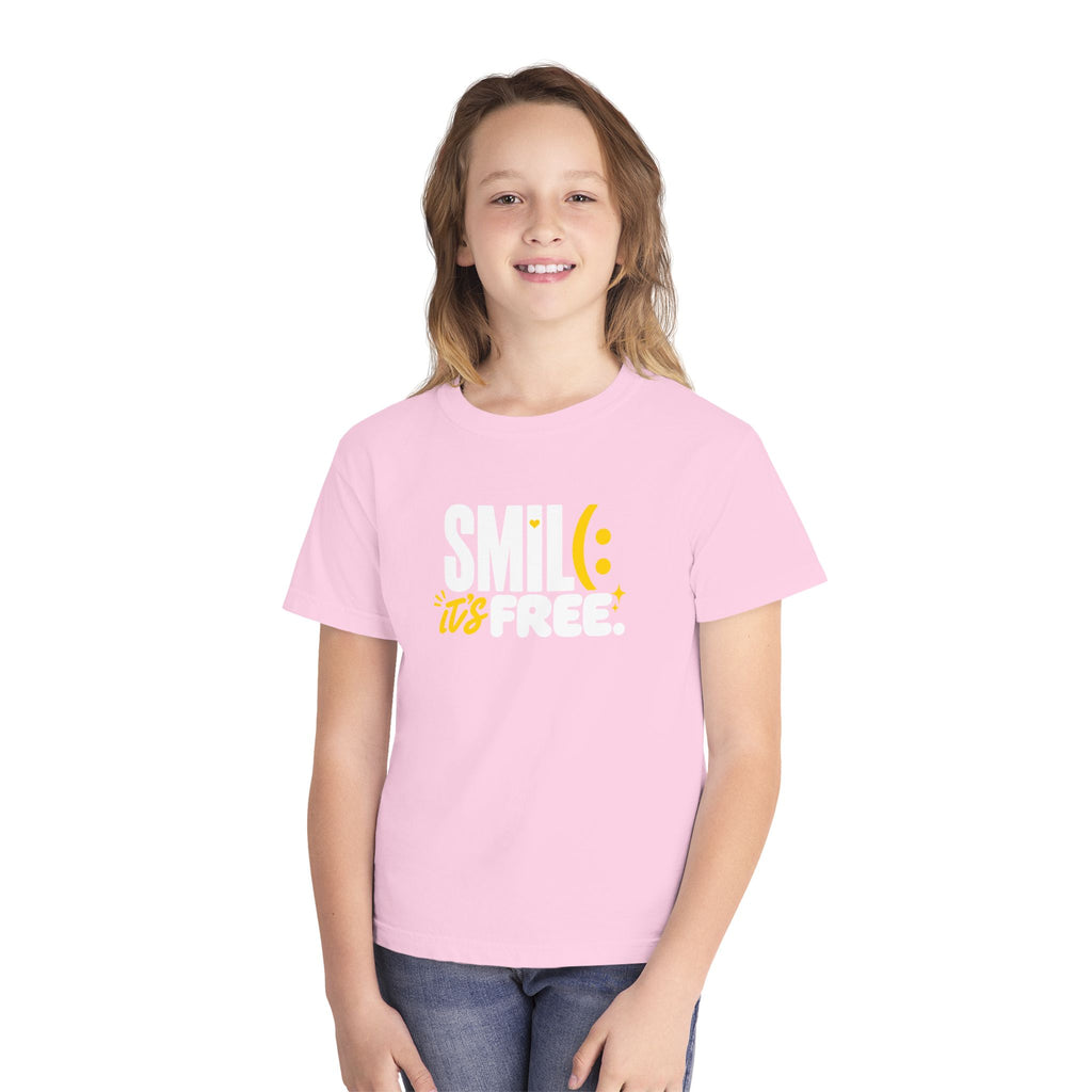 SMILE IT’S FREE! Youth Garment-Dyed Tee