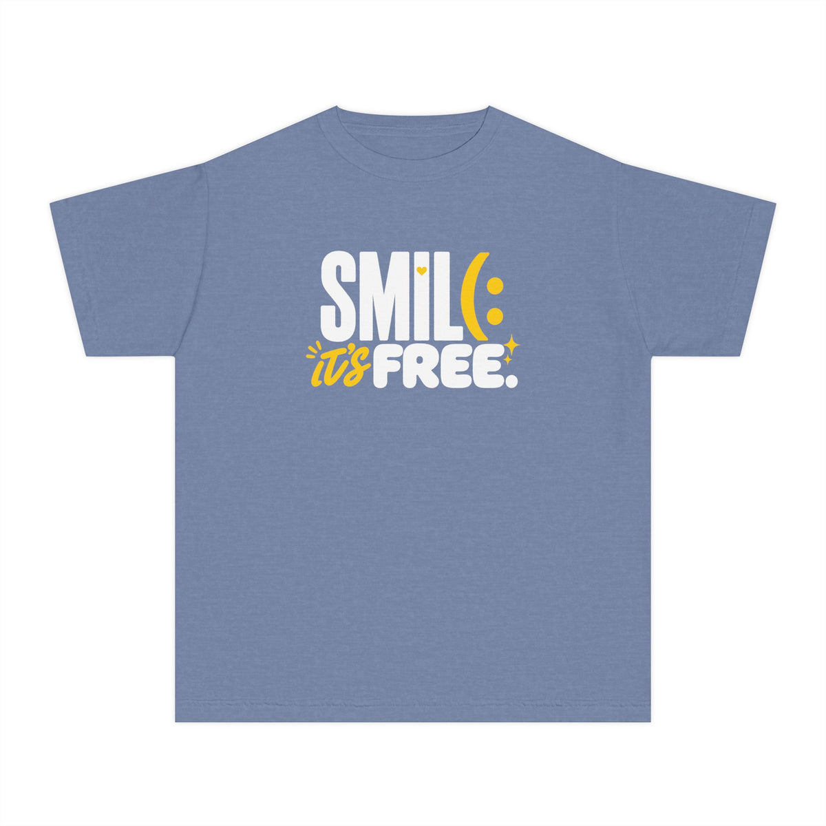 SMILE IT’S FREE! Youth Garment-Dyed Tee