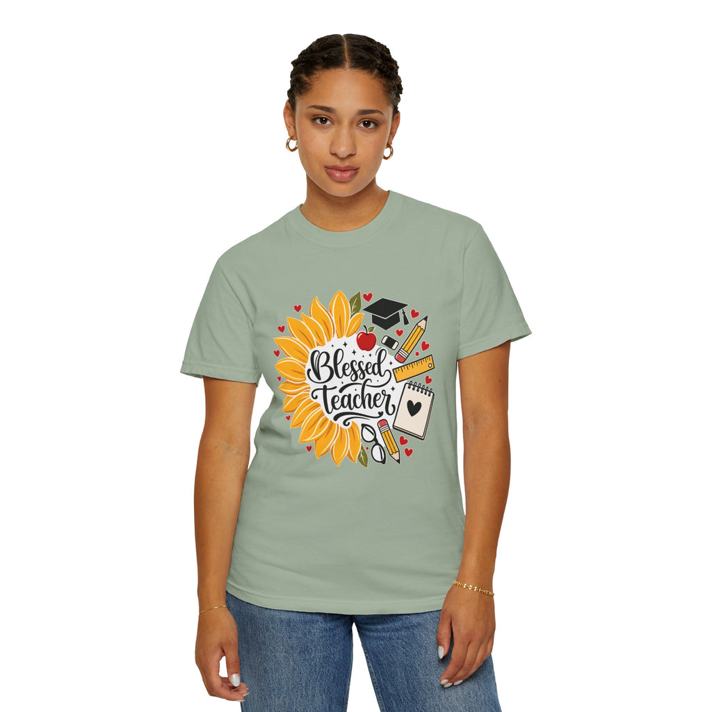 Blessed Teacher Heavyweight Tee 🌻📚✏️