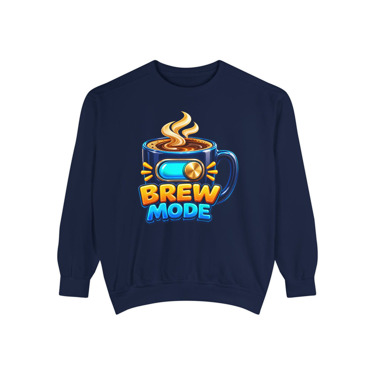 Brew Mode Coffee Lover Crewneck Sweatshirt ☕️ | Cozy Coffee Graphic Pullover
