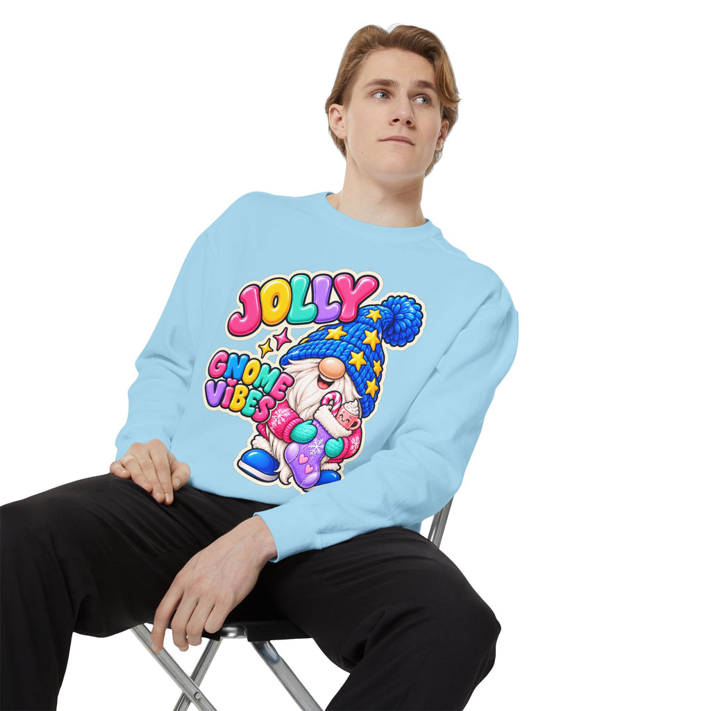 Jolly Gnome Vibes Christmas Sweatshirt