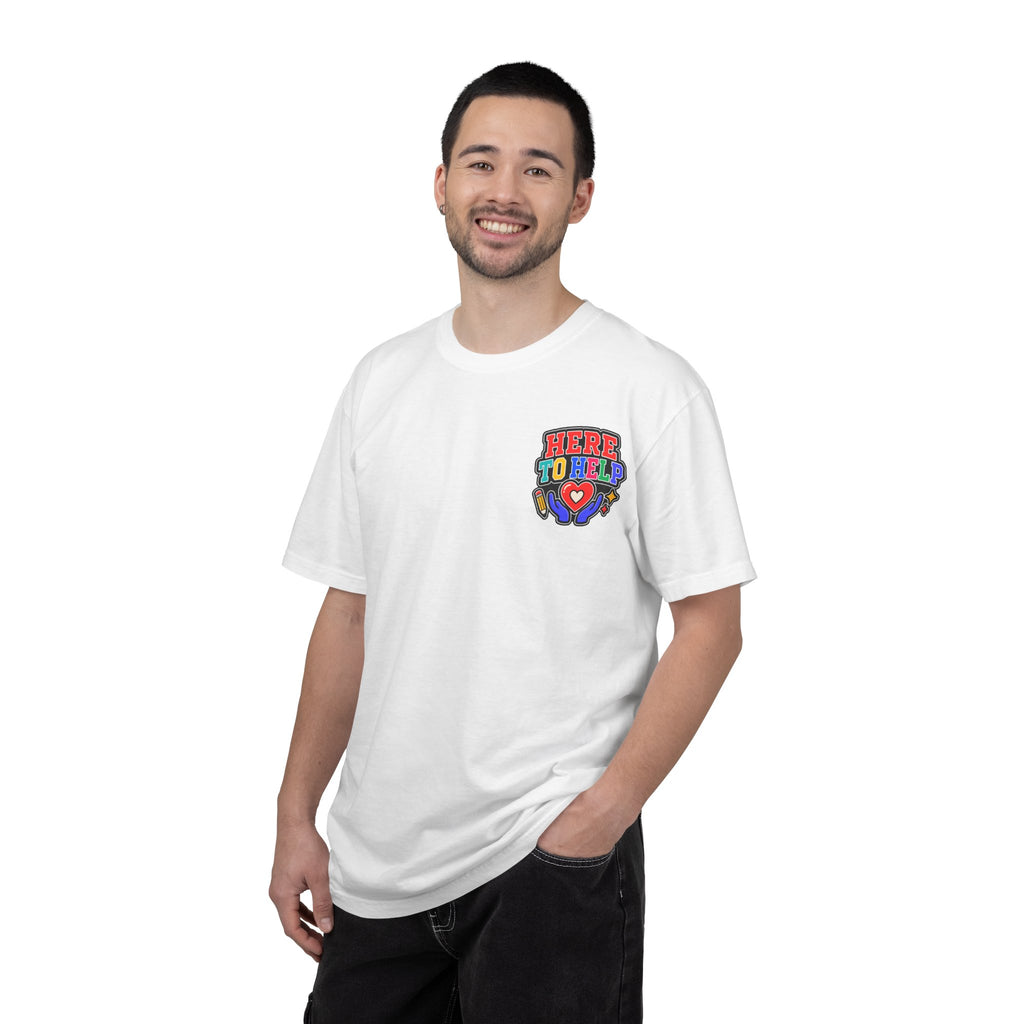Here to Help School Support Staff Comfort Colors® Tee 🍎✏️