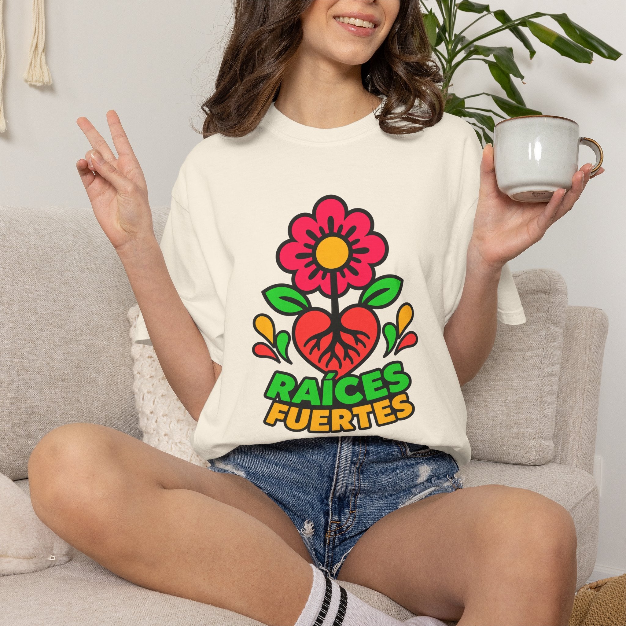 Raíces Fuertes Latino Heritage Heavyweight Tee 🌺❤️