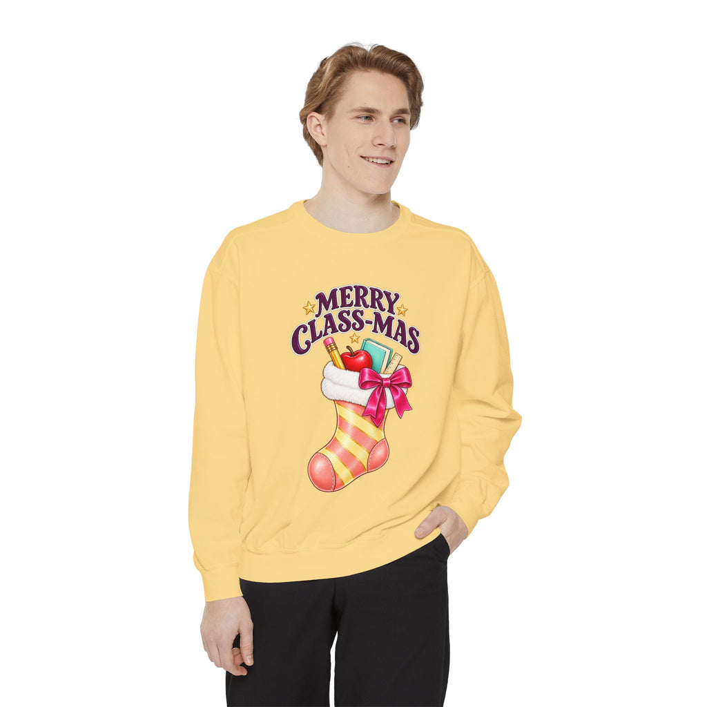 Merry Class-mas Sweatshirt – Cute Christmas Stocking Teacher Holiday Sweater