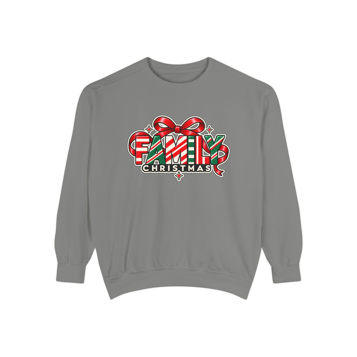Family Christmas Candy Cane Holiday Sweatshirt