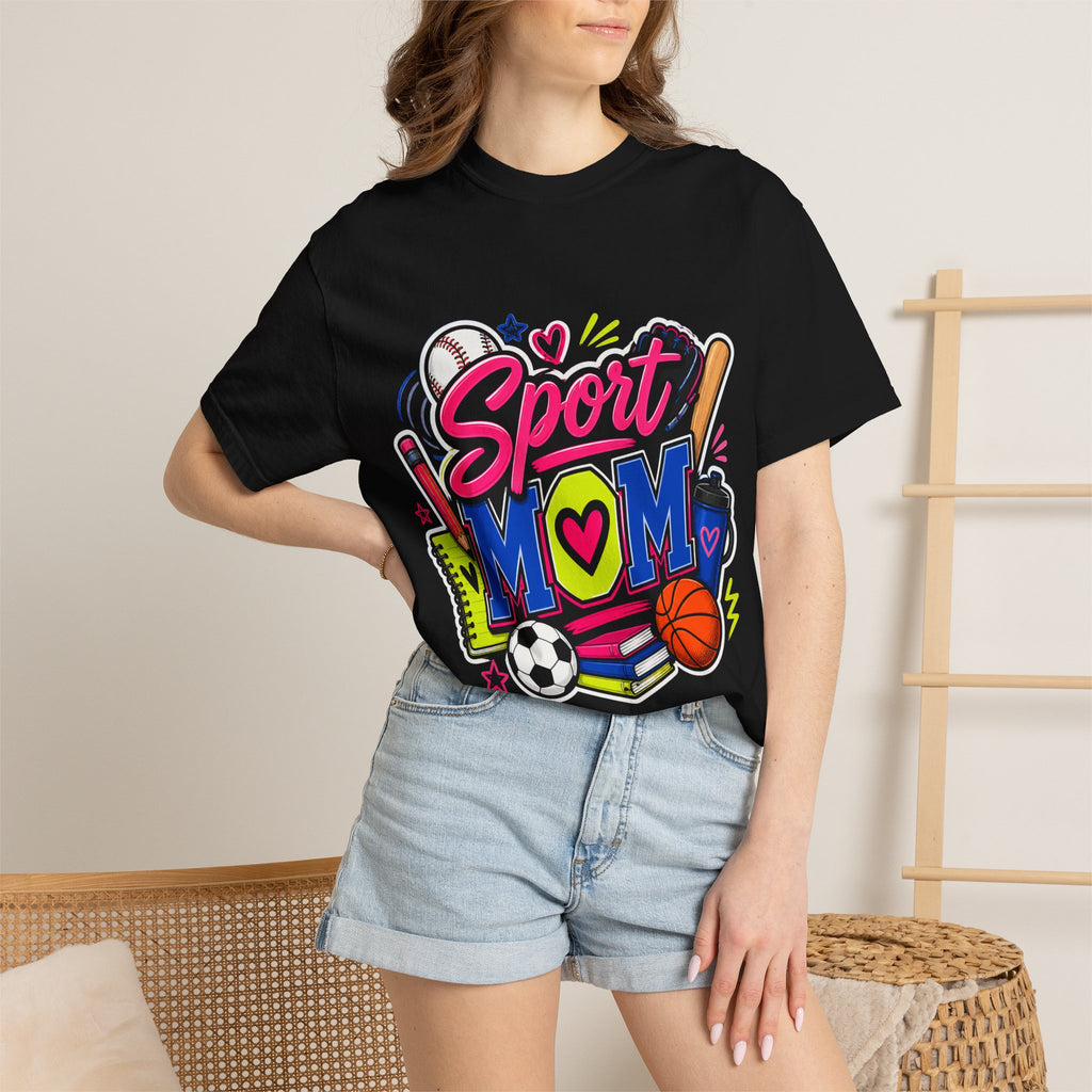 Sport Mom Heavyweight Tee ⚾🏀💙