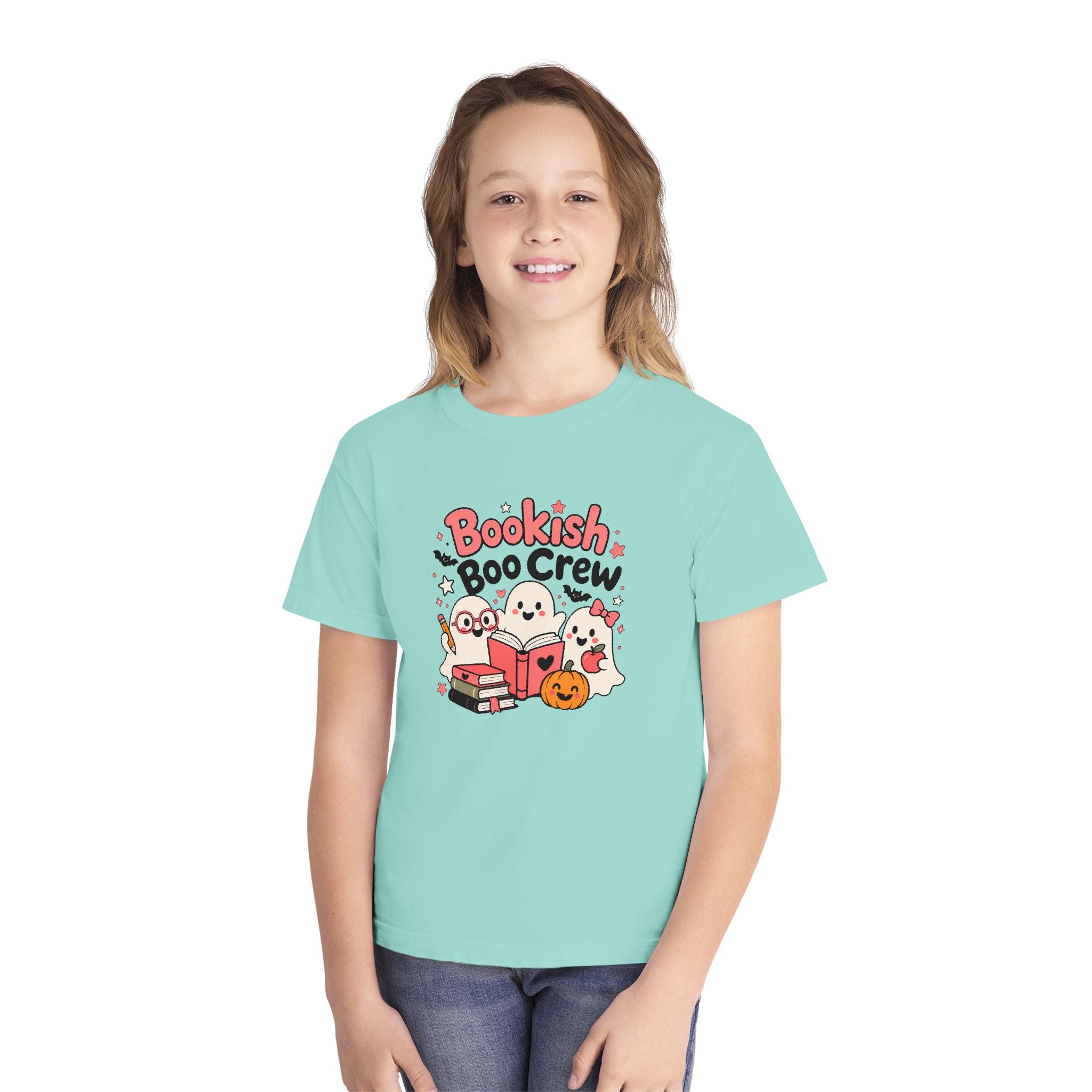 Bookish Boo Crew Youth Halloween Tee 📚👻