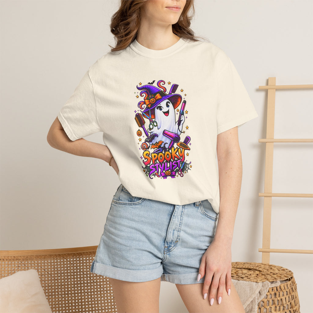 Spooky Stylist Halloween Tee – Adult Unisex Beauty Salon Party Shirt