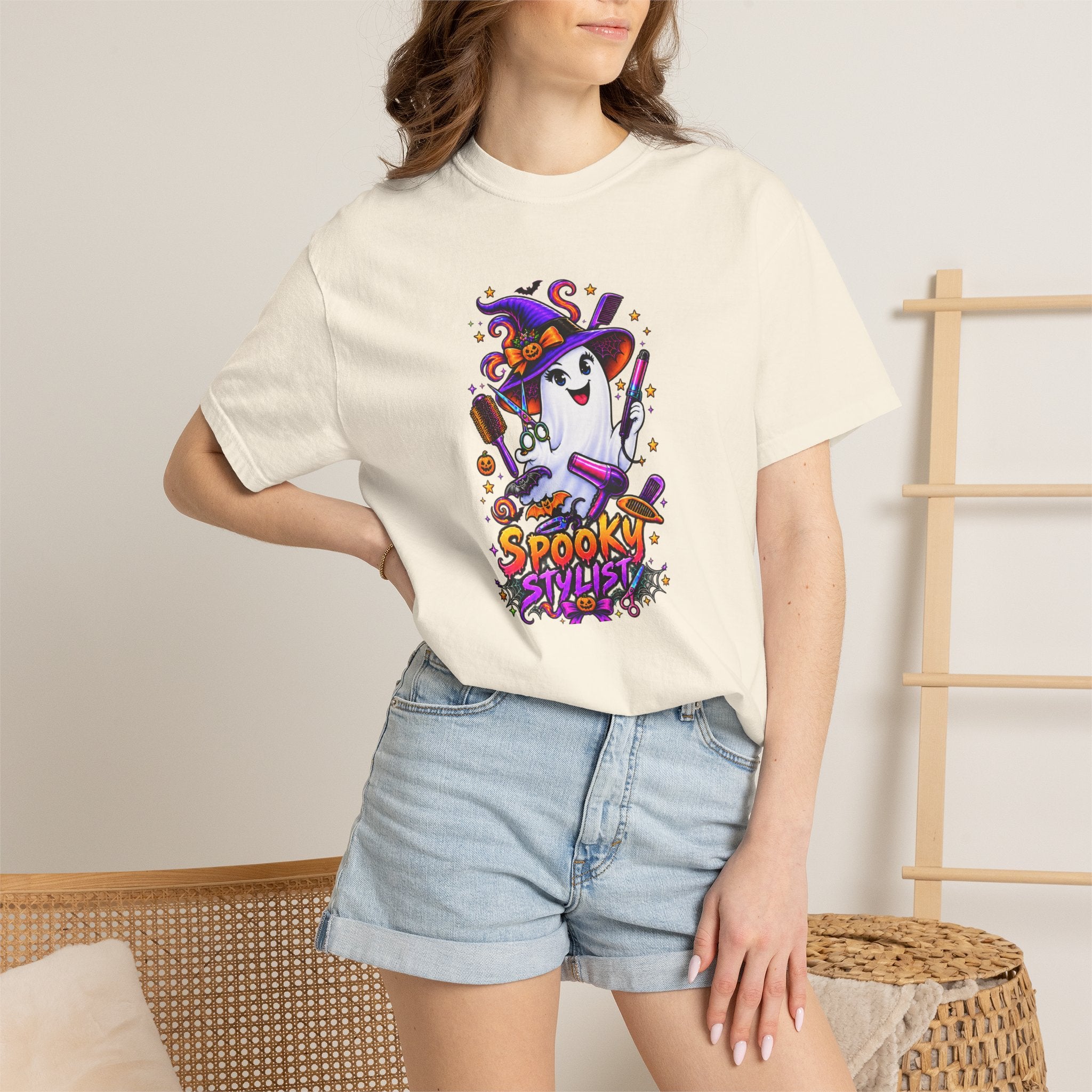 Spooky Stylist Halloween Tee – Adult Unisex Beauty Salon Party Shirt