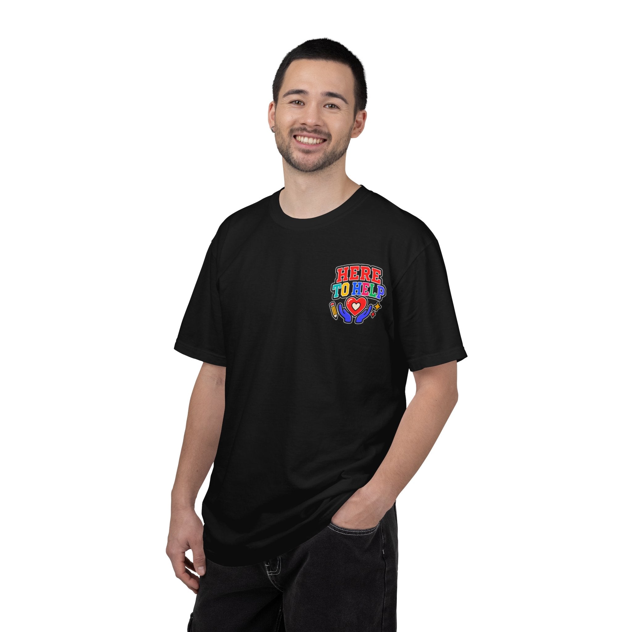 Here to Help School Support Staff Comfort Colors® Tee 🍎✏️