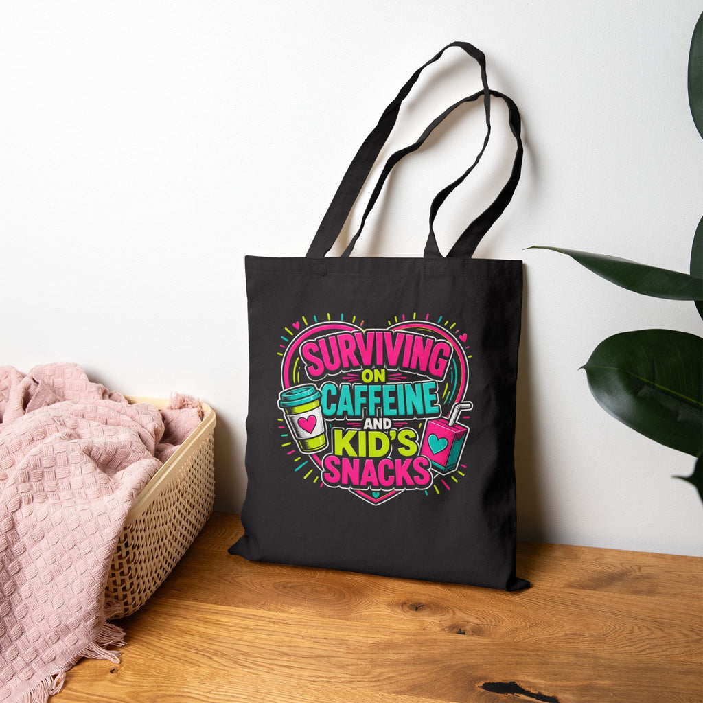 Surviving on Caffeine and Kid's Snacks - Canvas Tote Bag
