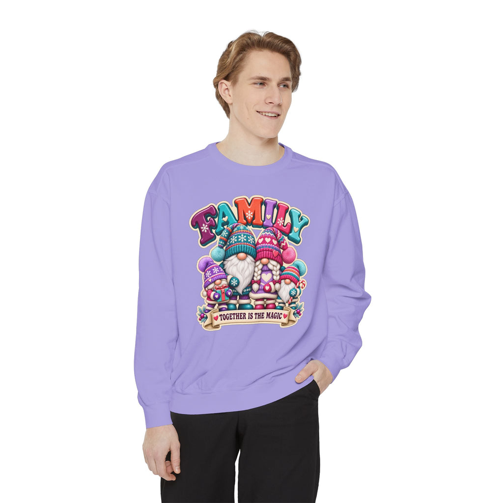 Family Gnomes "Together Is The Magic" Cozy Christmas Sweatshirt