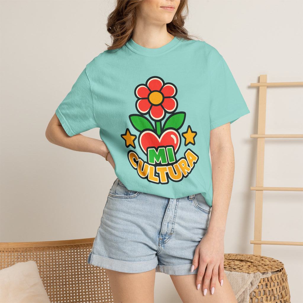 Mi Cultura Latino Heritage Heavyweight Tee 🌺❤️