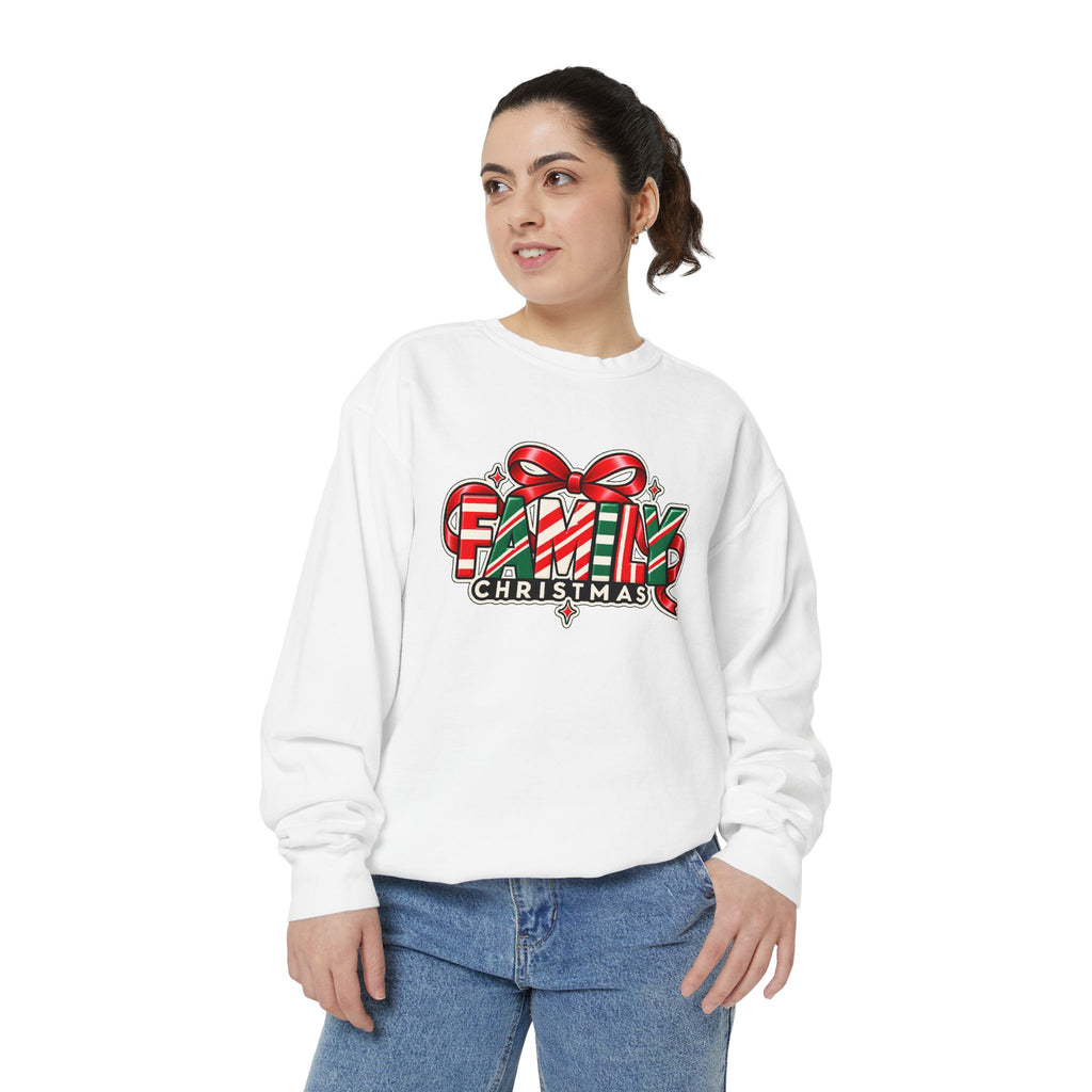 Family Christmas Candy Cane Holiday Sweatshirt