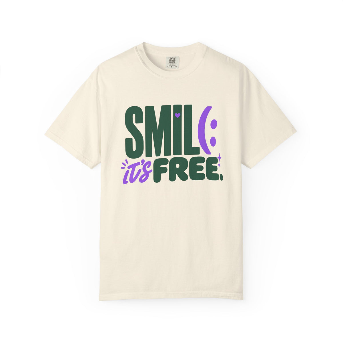 SMILE IT’S FREE! Garment-Dyed Graphic Tee