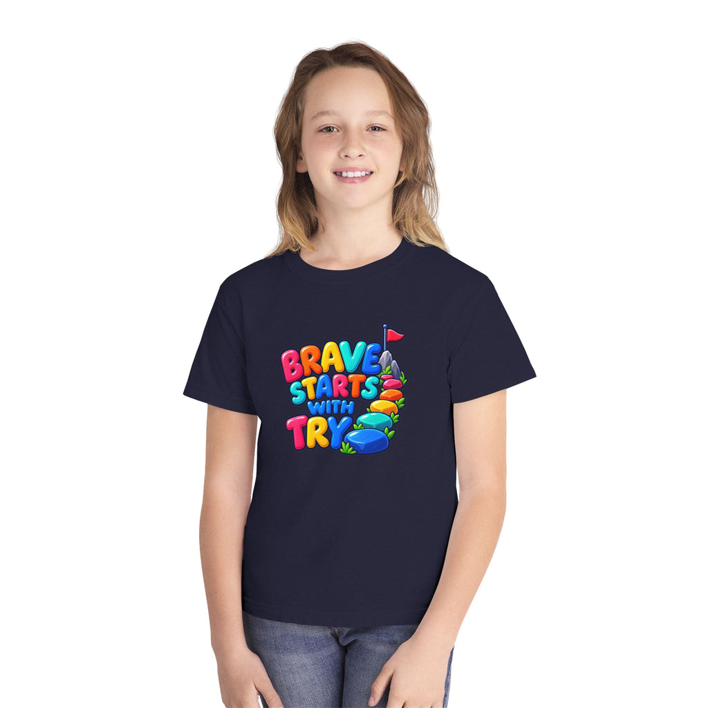 🏔️ Brave Starts With Try Youth Tee