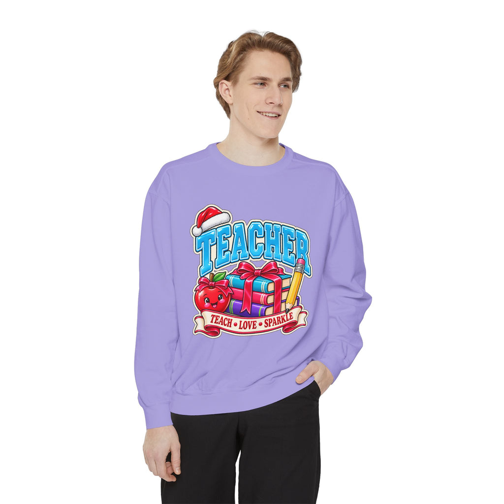 Teach • Love • Sparkle Christmas Teacher Sweatshirt