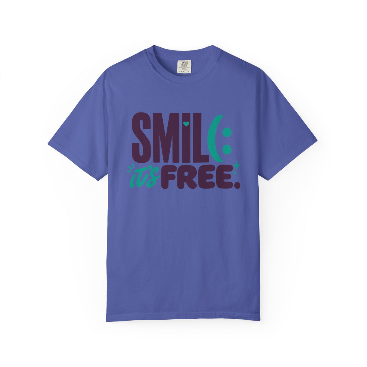 SMILE IT’S FREE! Garment-Dyed Graphic Tee
