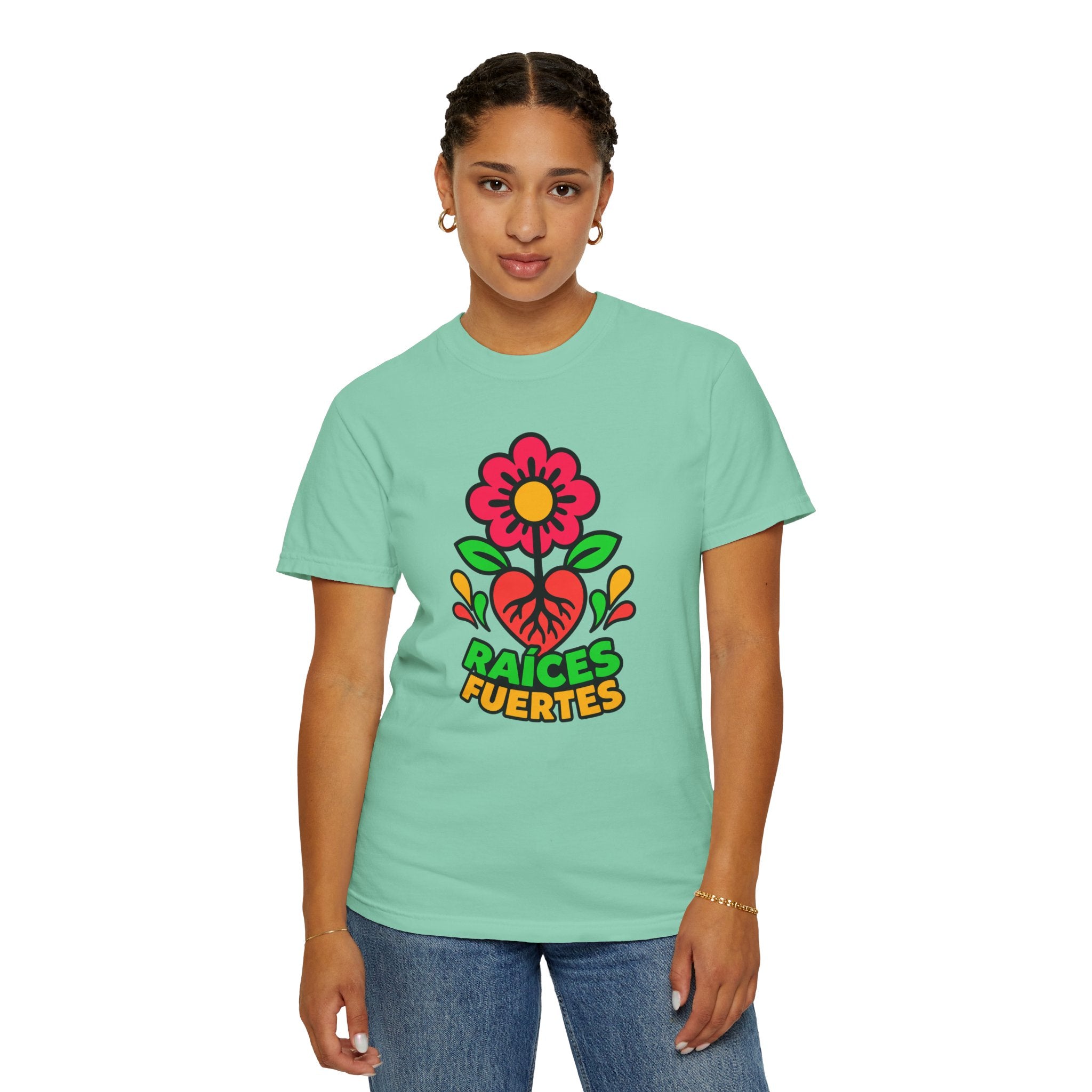 Raíces Fuertes Latino Heritage Heavyweight Tee 🌺❤️