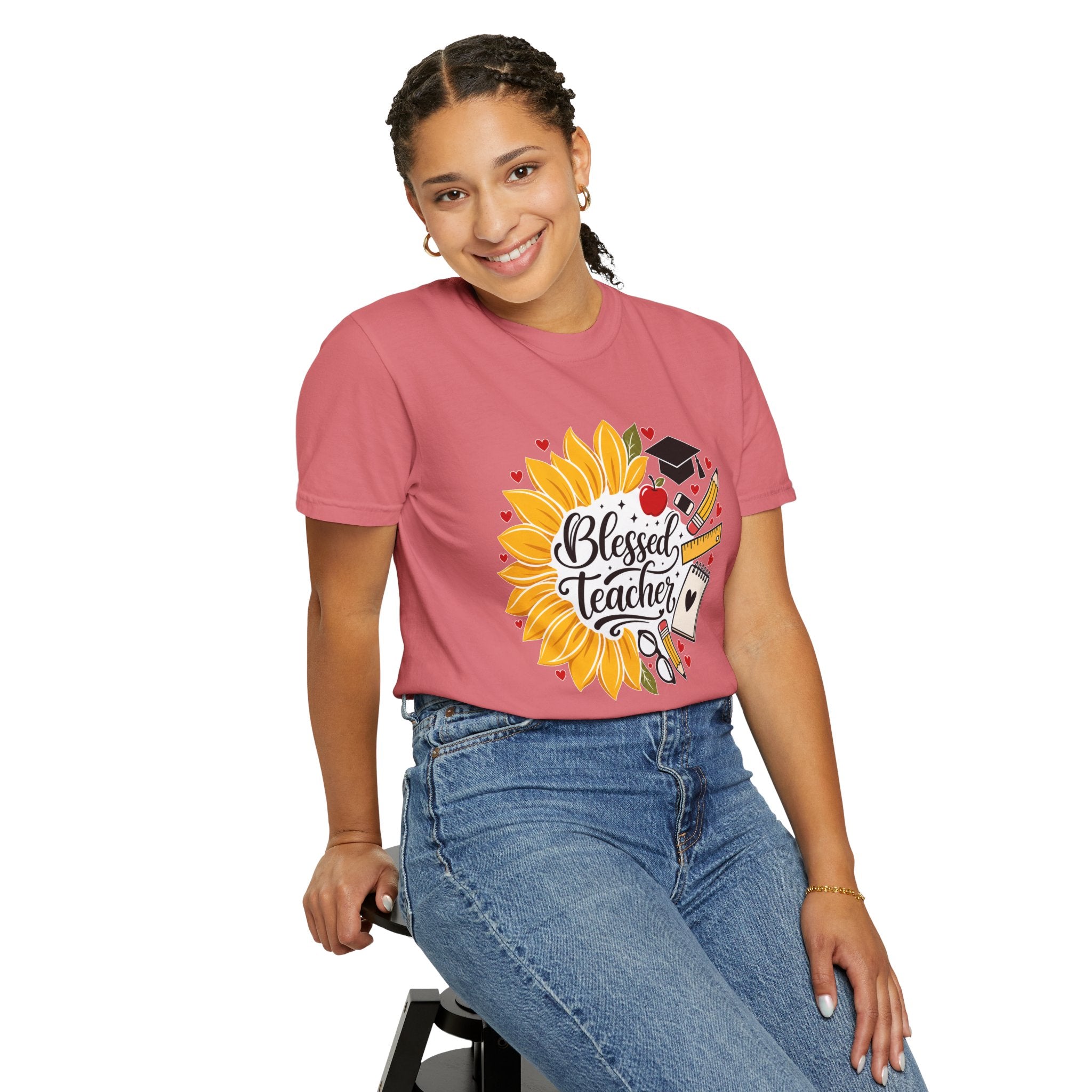 Blessed Teacher Heavyweight Tee 🌻📚✏️
