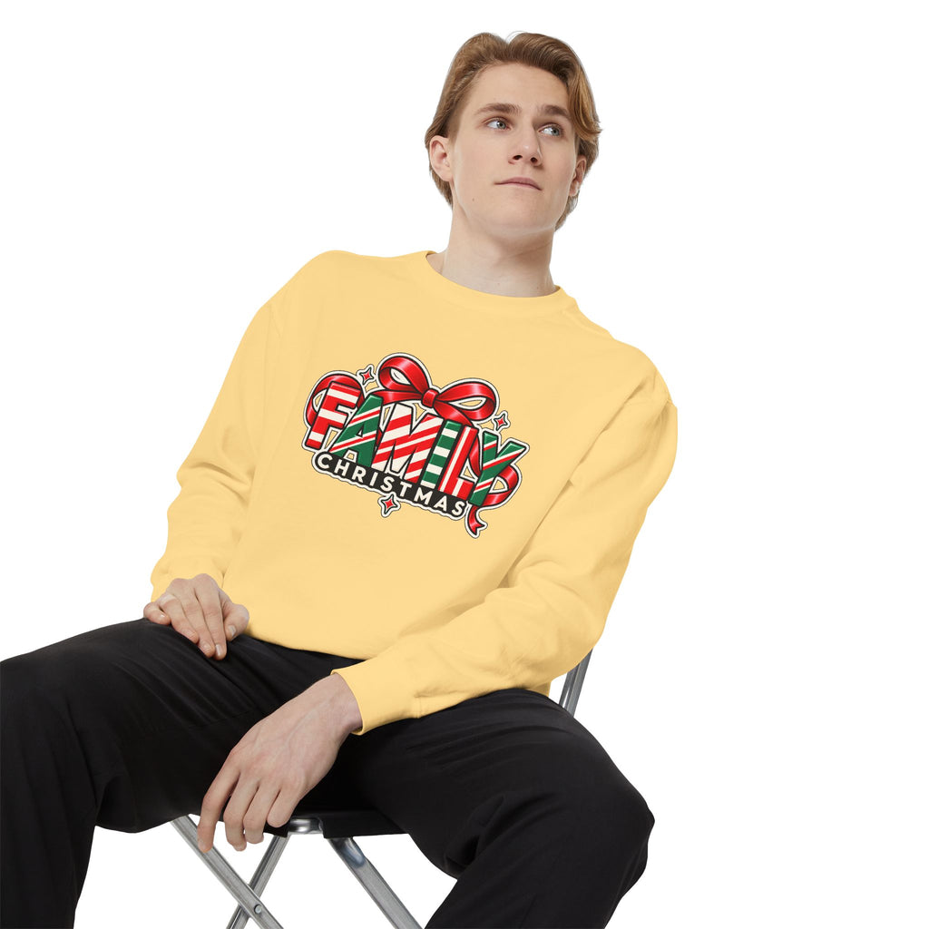 Family Christmas Candy Cane Holiday Sweatshirt