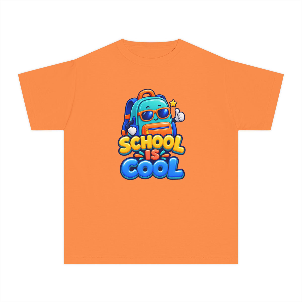 🎒 School Is Cool Backpack Cartoon Kids Tee