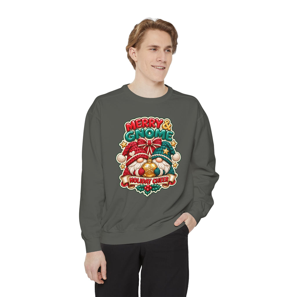Merry and Gnome Holiday Cheer Sweatshirt — Cute Christmas Design