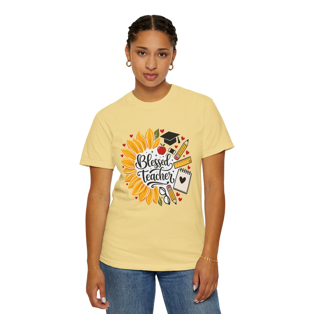 Blessed Teacher Heavyweight Tee 🌻📚✏️