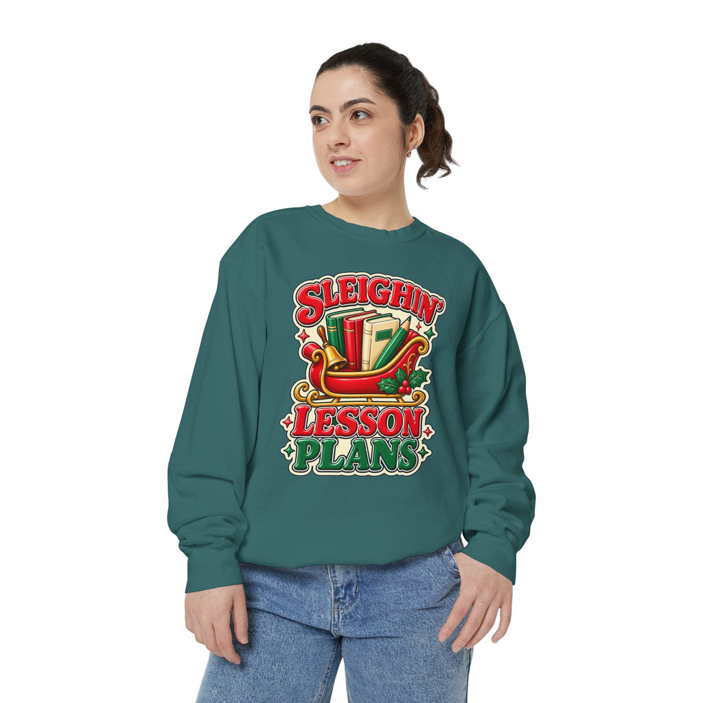 Sleighin’ Lesson Plans Christmas Teacher Sweatshirt