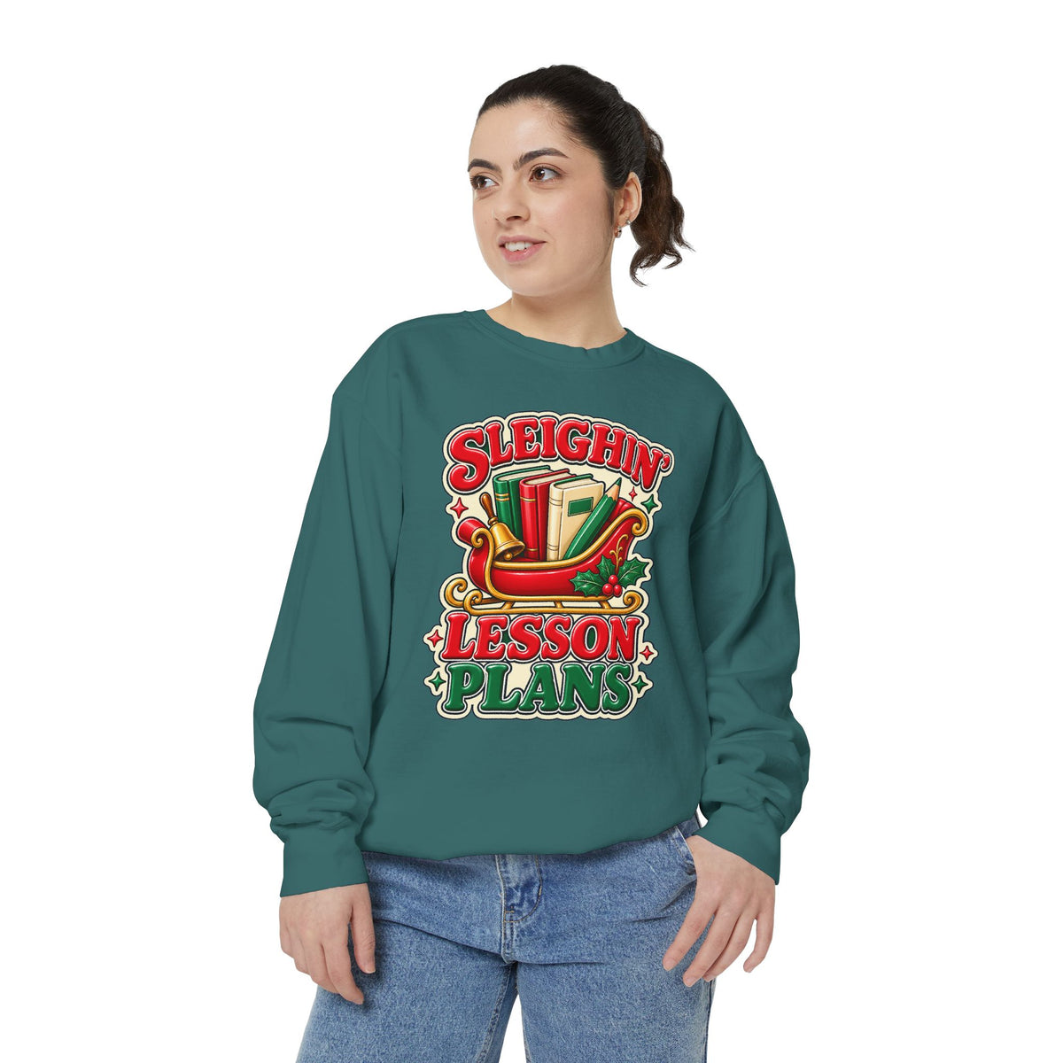Sleighin’ Lesson Plans Christmas Teacher Sweatshirt
