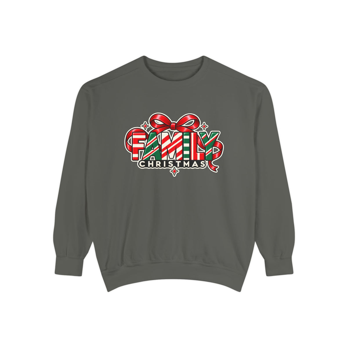 Family Christmas Candy Cane Holiday Sweatshirt