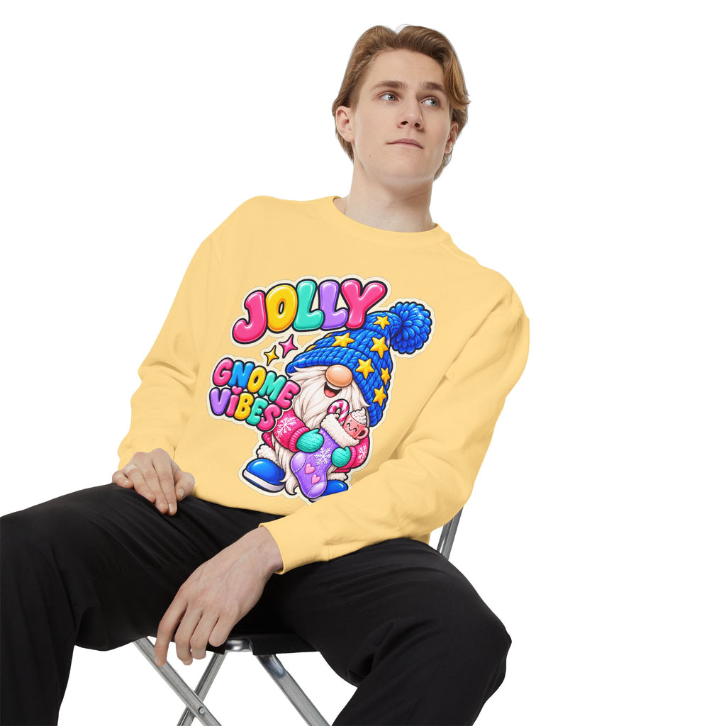 Jolly Gnome Vibes Christmas Sweatshirt