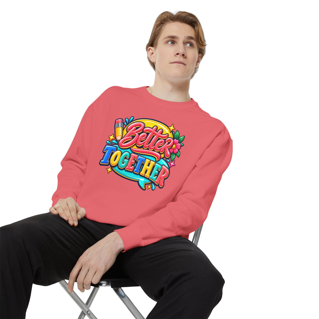 Better Together Sweatshirt Colorful Retro Graphic Crewneck