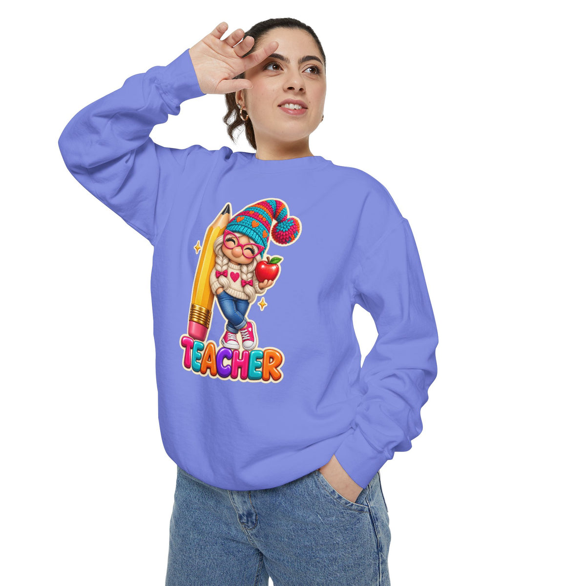 Gnome Teacher Classroom Christmas Holiday Sweatshirt