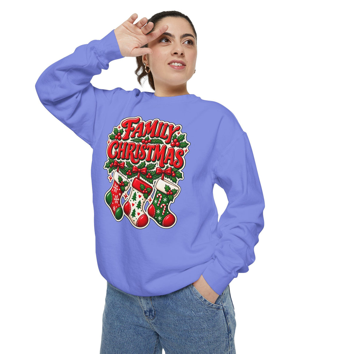 Family Christmas Stocking Holiday Sweatshirt