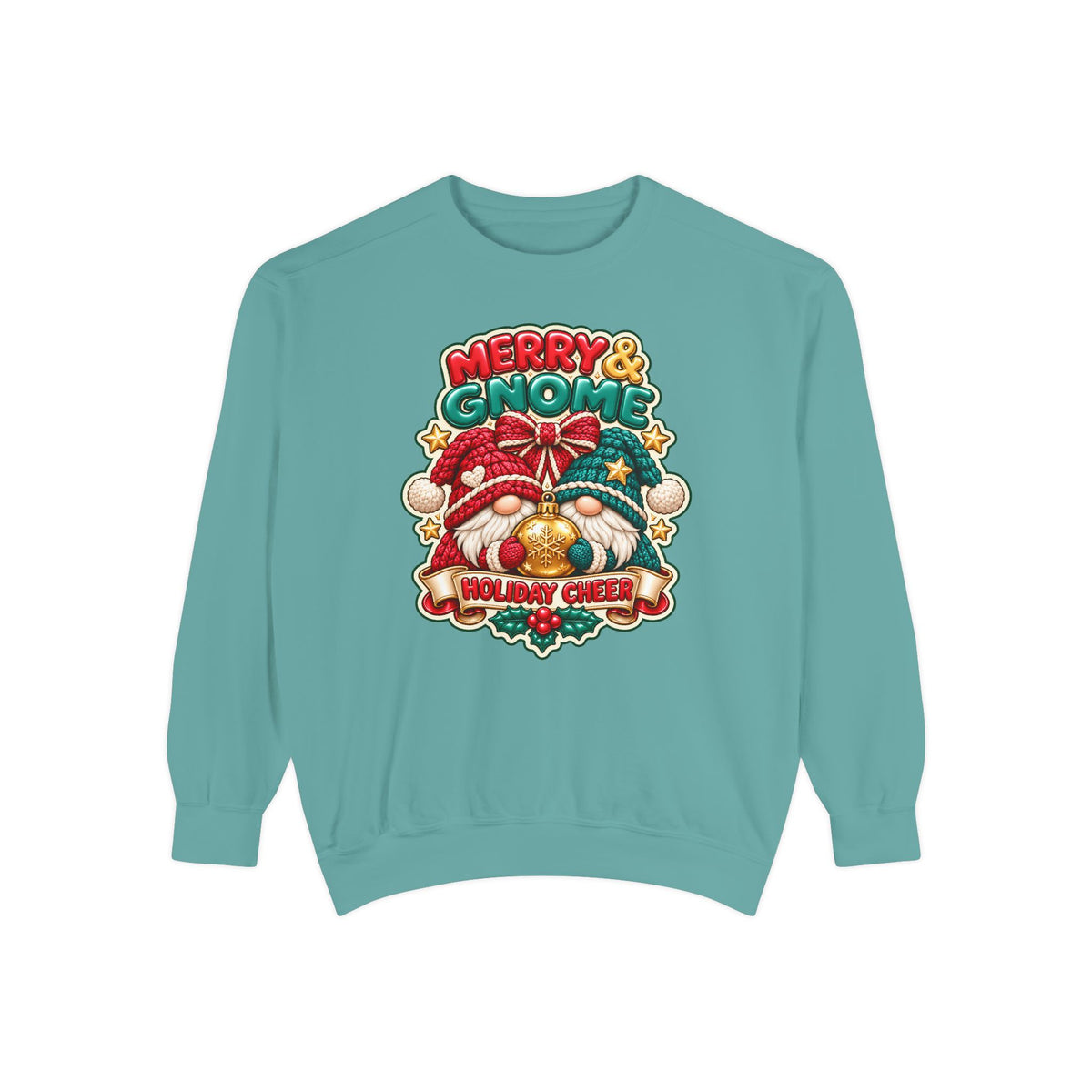Merry and Gnome Holiday Cheer Sweatshirt — Cute Christmas Design