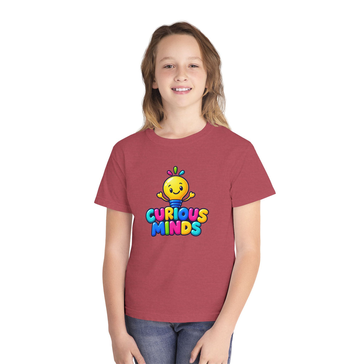 💡 Curious Minds Kids Tee Colorful Happy Character