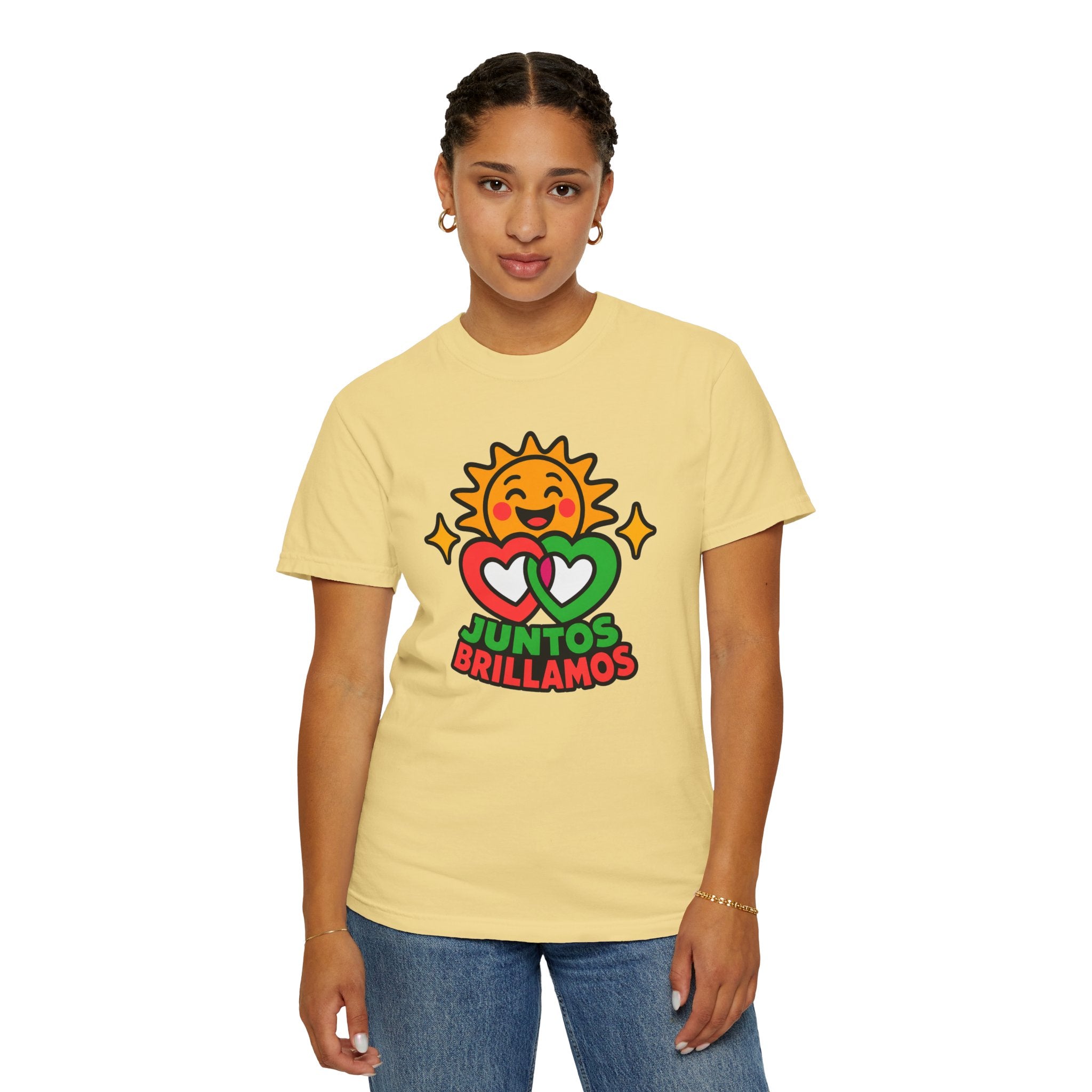 Juntos Brillamos Latino Heritage Heavyweight Tee ☀️❤️