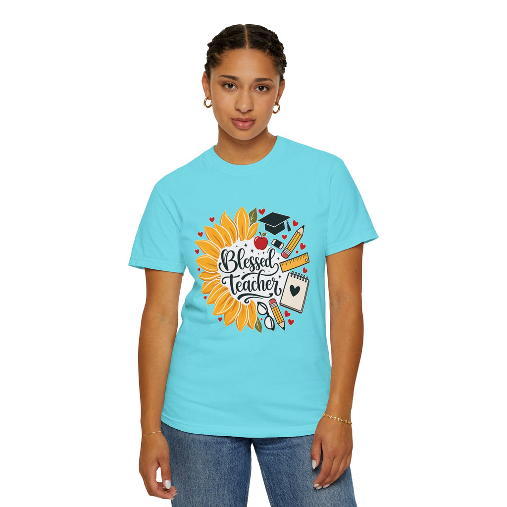 Blessed Teacher Heavyweight Tee 🌻📚✏️