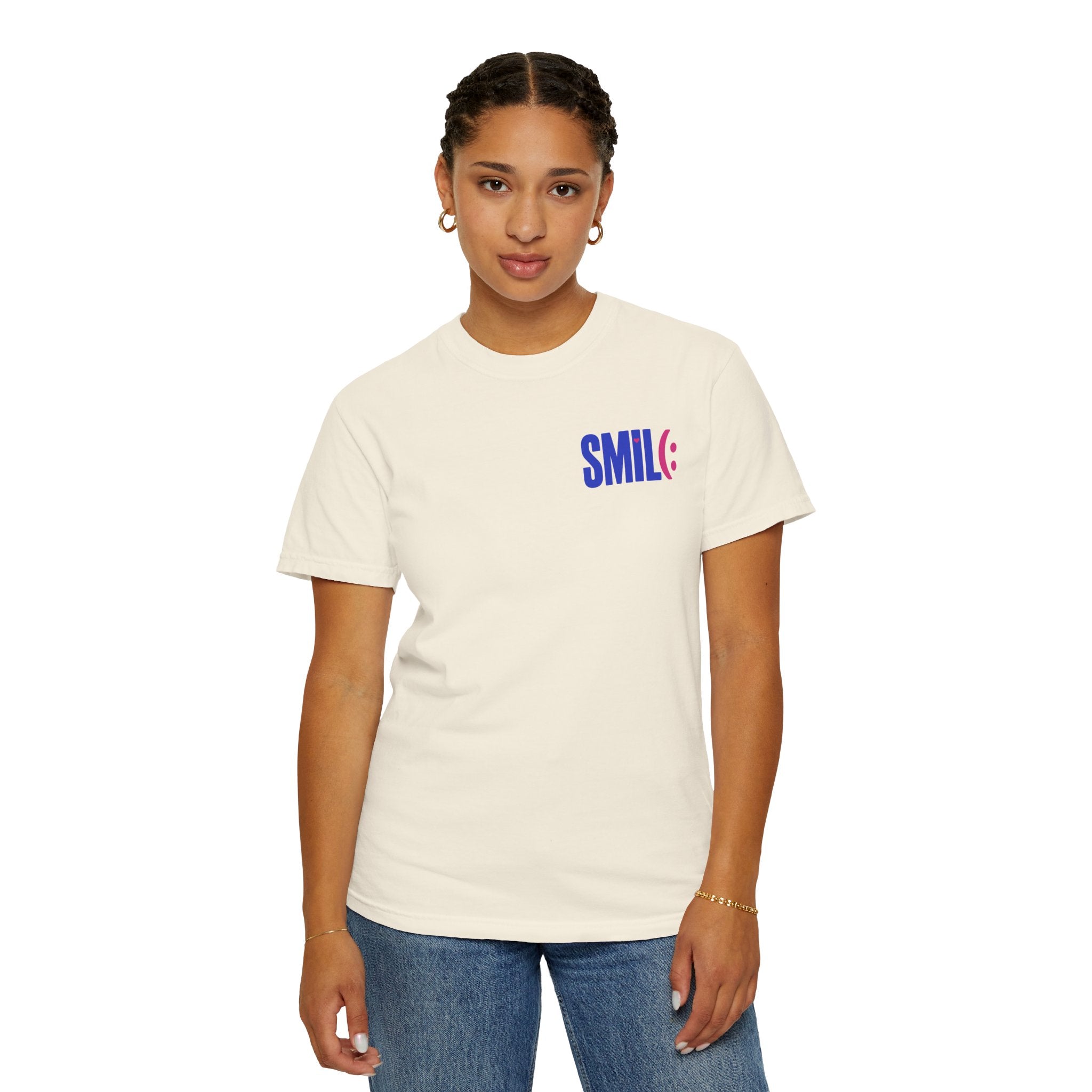 SMIL(: It’s Free Garment-Dyed Graphic Tee