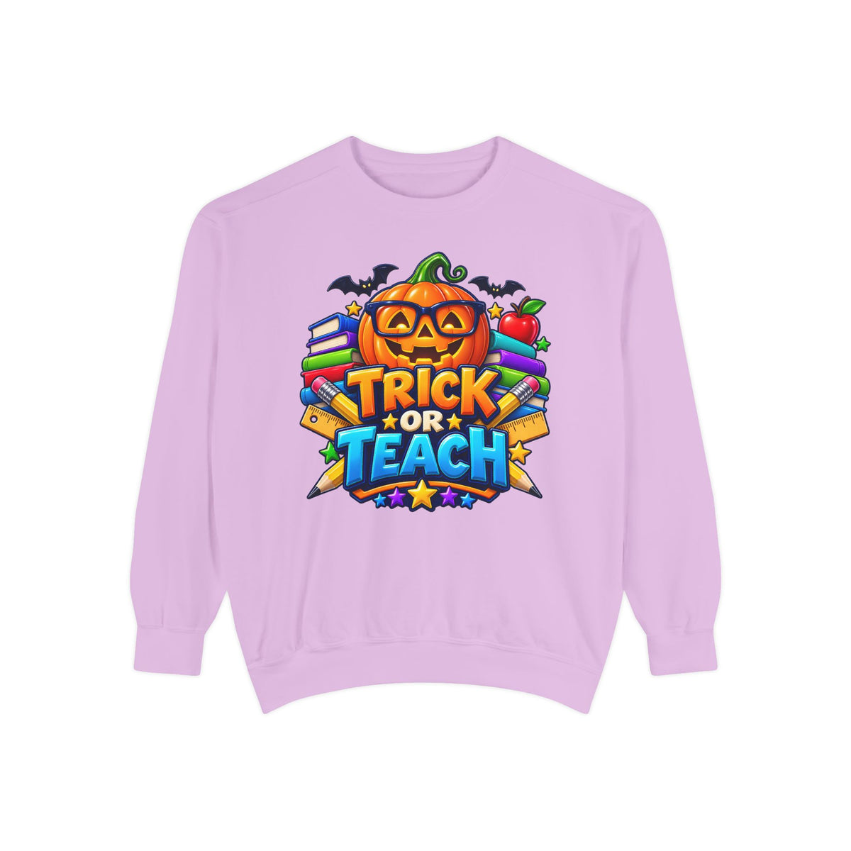 Trick or Teach Halloween Teacher Sweatshirt 🎃📚 | Pumpkin School Crewneck