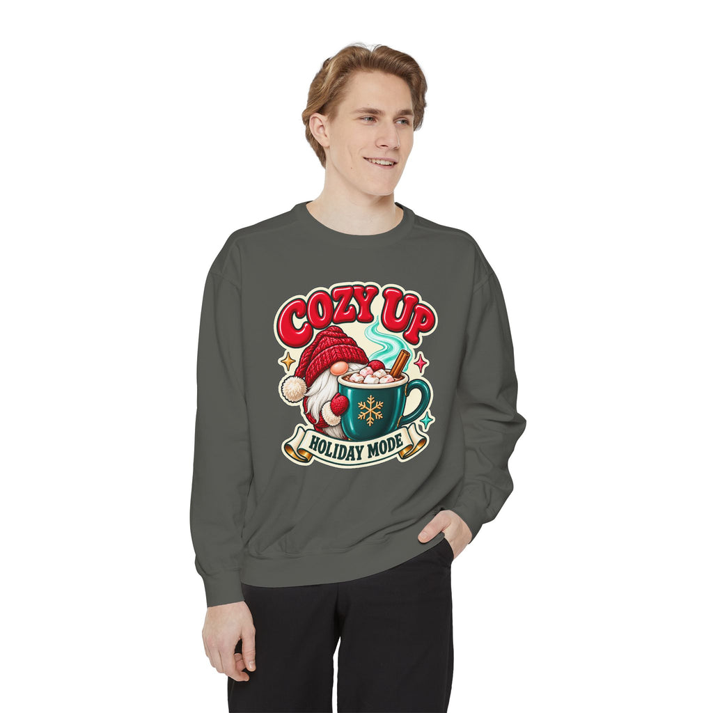 Cozy Up Christmas Mode Gnome Cocoa Sweatshirt