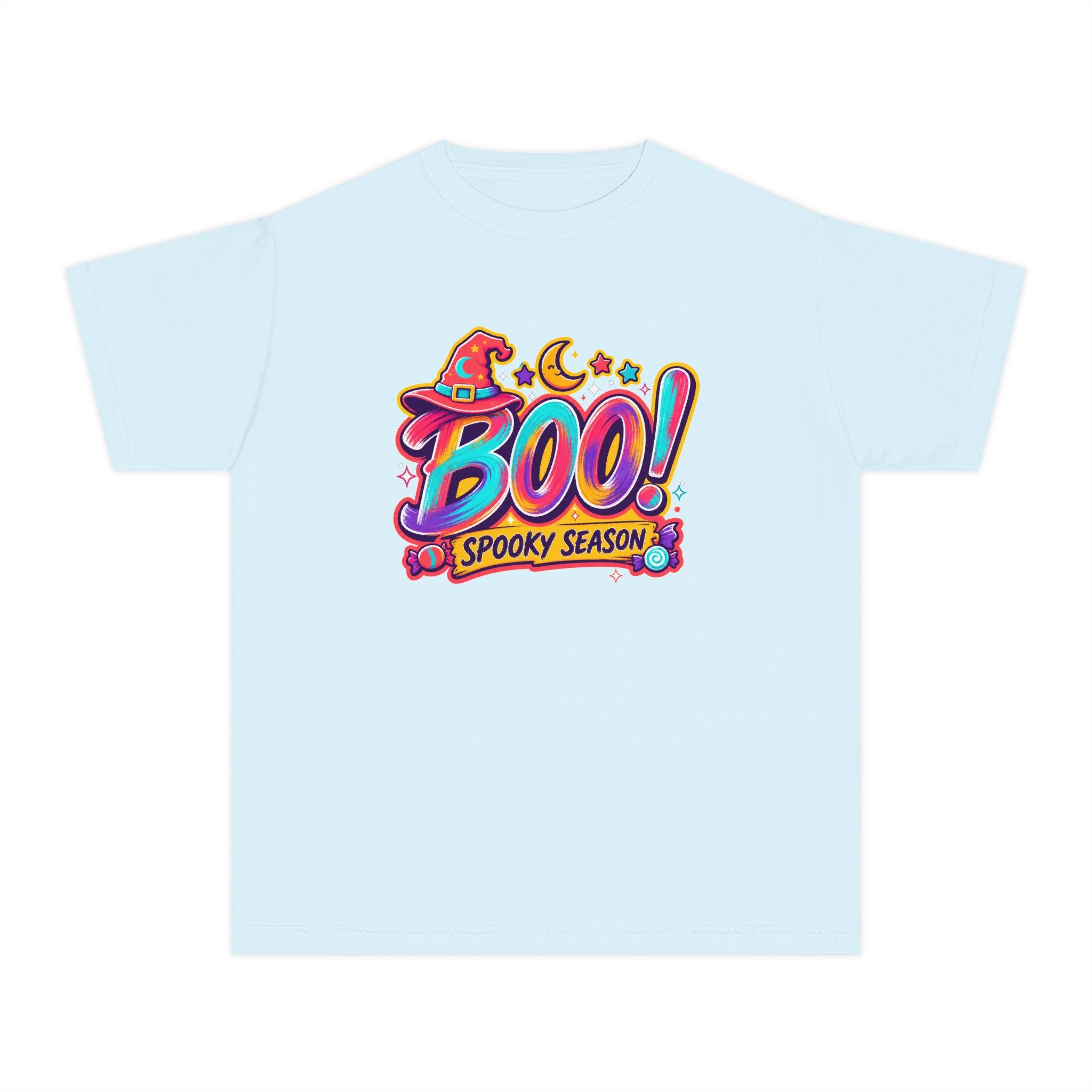 🎃 BOO! Spooky Season Youth Retro Tee ✨
