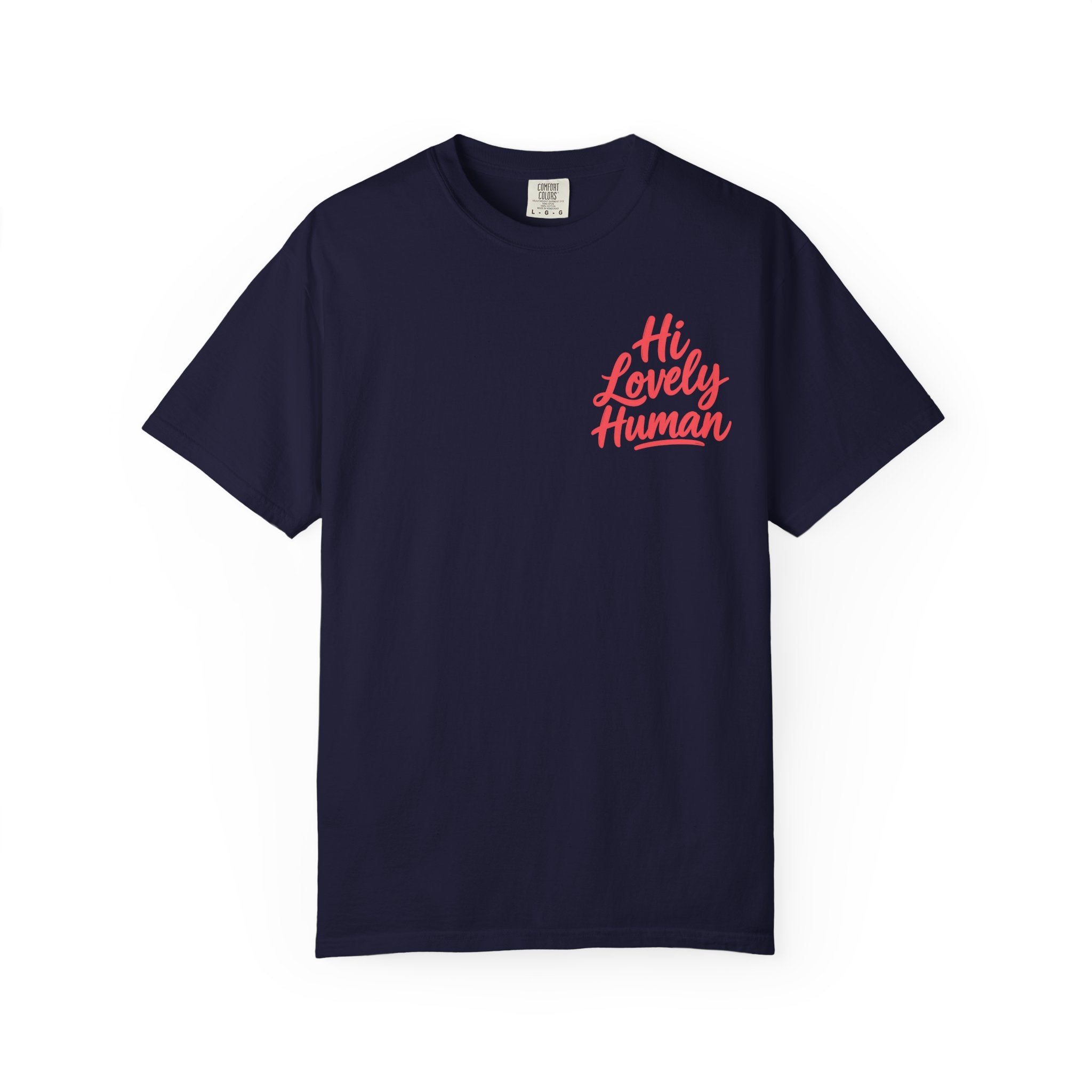 Hi Lovely Human Navy Garment-Dyed Comfort Colors® T-Shirt